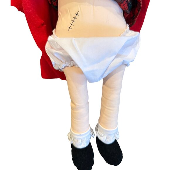 1990 Eden 20" Madeline Doll w/ Red Coat, Plaid Red, Dress Hat, & Appendix Scar - Picture 4 of 9